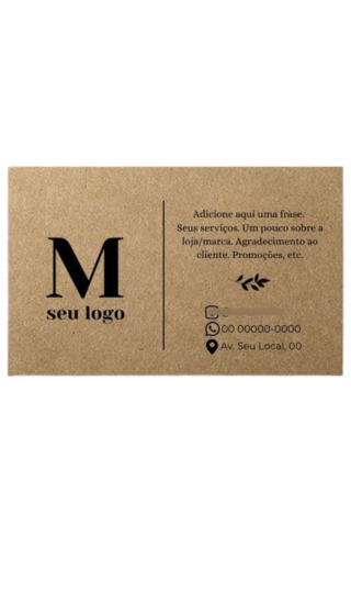 Tarjetas de visita papel kraft