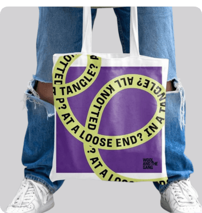 Cabecera bolsas de tela