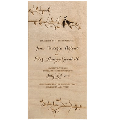 Invitaciones de boda papel kraft