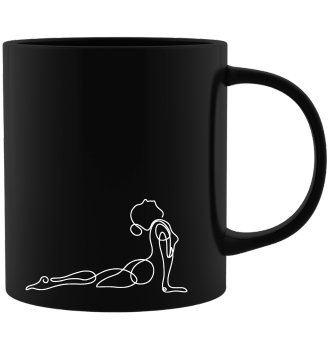taza personalizada negra